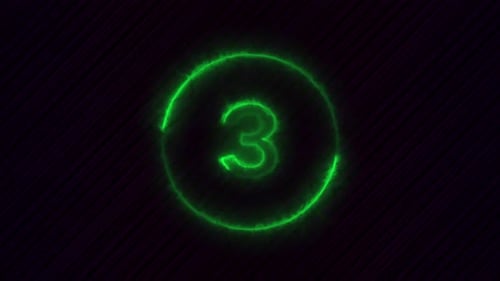 Neon Green Energy Countdown 10 to 1