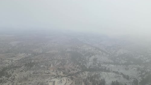 Foggy Landscape View Sky