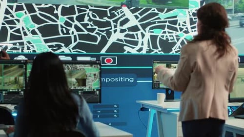 Manager Supervising Diverse Employees Operators in Delivery Call Center Office