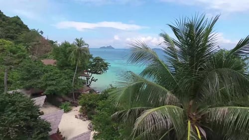 Aerial view of iconic Phi Phi island, Thailand