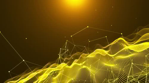 Golden Plexus Technology Network Background Loop