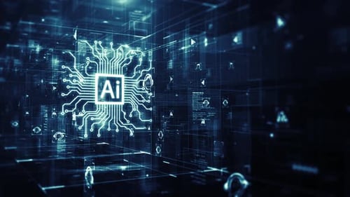 Digital AI Chip Data Flow Animation