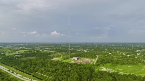 Tall Telecommunication Radio Cell Tower with Wireless Communication 5g Antennas for Network Signal