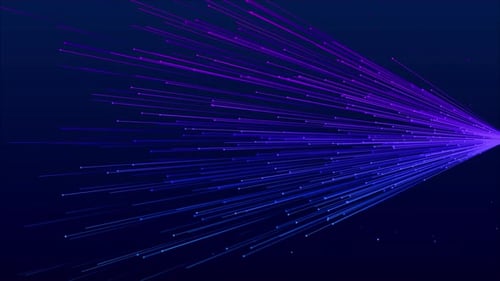 Digital Technology Cyberspace Tunnel Lines Data Flow Optical Fiber Effect Stream Super Fast Speed