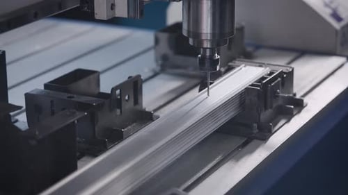 Automatic Drilling Machine with CNC Control The Process of Creating Holes in a Metal Workpiece in