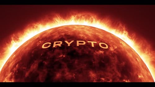 Futuristic Fiery Crypto Title Reveal