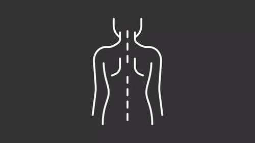 Animated Human Back with Pulsating Spine Icon