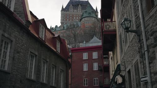 Magnificent Hotel Chateau Frontenac In Quebec, Canada Revealed. tilt-up shot