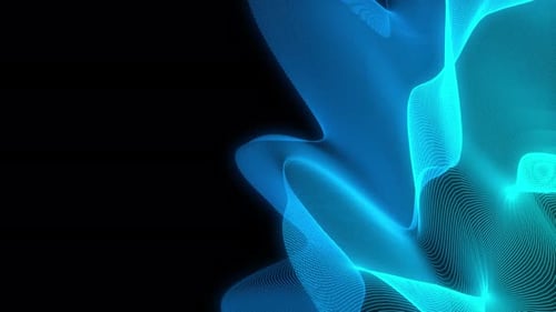 Seamless Loop: fundo abstrato de luzes e ondas de partículas digitais para cibernética e tecnologia