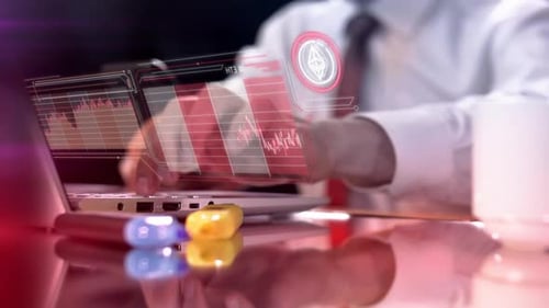 A Trader Monitors The Fall Of Ethereum