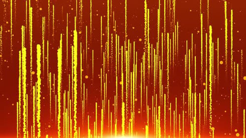 Golden Abstract Moving Digital Particles Futuristic Background Loop
