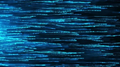 Digitale 4K-Matrix-Datenleitungen | Futuristische Cyberspace-Code-Stream-Hintergrundschleife