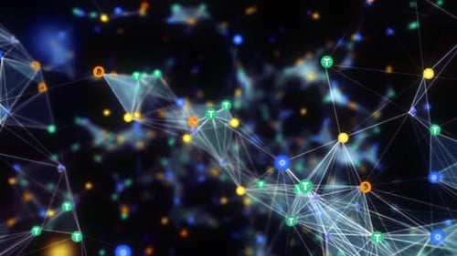 Futuristic Digital Cryptocurrency Network Seamless Loop Background