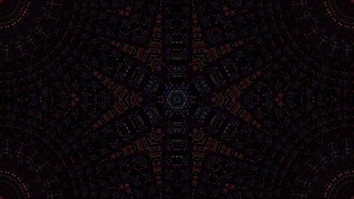 Hypnotic Abstract Kaleidoscope Pattern Background Loop