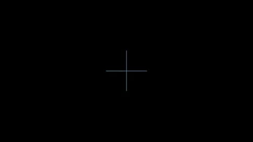 Radar Collection: Flickering square outline graphic animation with a cross in a loop