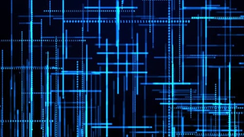 3D Big Data Digital Abstract hologram futuristic matrix