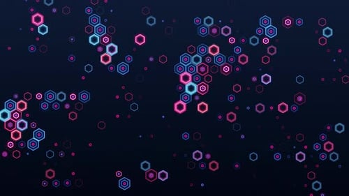 Animated VJ Background From Neon Rhombs