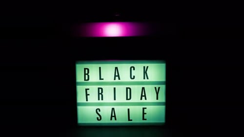 Black Friday Sale Sign with White Letters