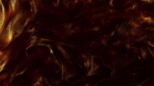 The Luminous Motion of Gold Glitter Paint and Floating Ink Craft an Abstract Masterpiece in Yellow