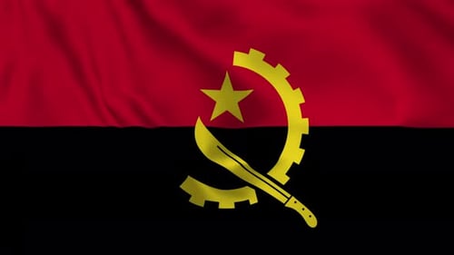 Angola Waving Flag Background