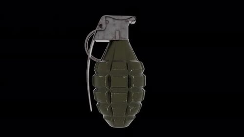 Military Grenade Bomb Alpha Loop 4K