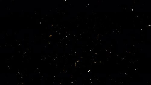 Abstract sparkling golden particles, confetti. Particle tail falling for New Year