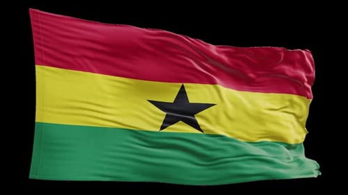 Ghana Flag Hd Loop Alpha