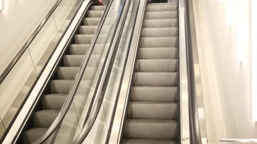 Empty Escalator in a Shopping Mall