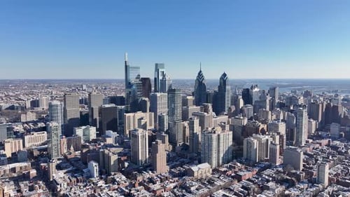 Philadelphia Skyline At Philadelphia In Pennsylvania United States.