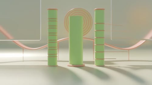 Slice 3D Loop Shapes Animation