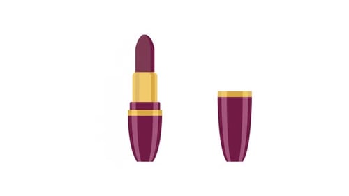 Flat Design Lipstick Animation Opening and Closing