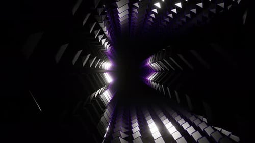 Gray And Purple Circular Descent Background Vj Loop In 4K