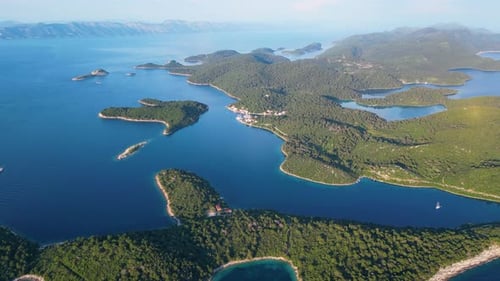 View of Mljet Island in Croatia. The National Park covers the western part of the island
