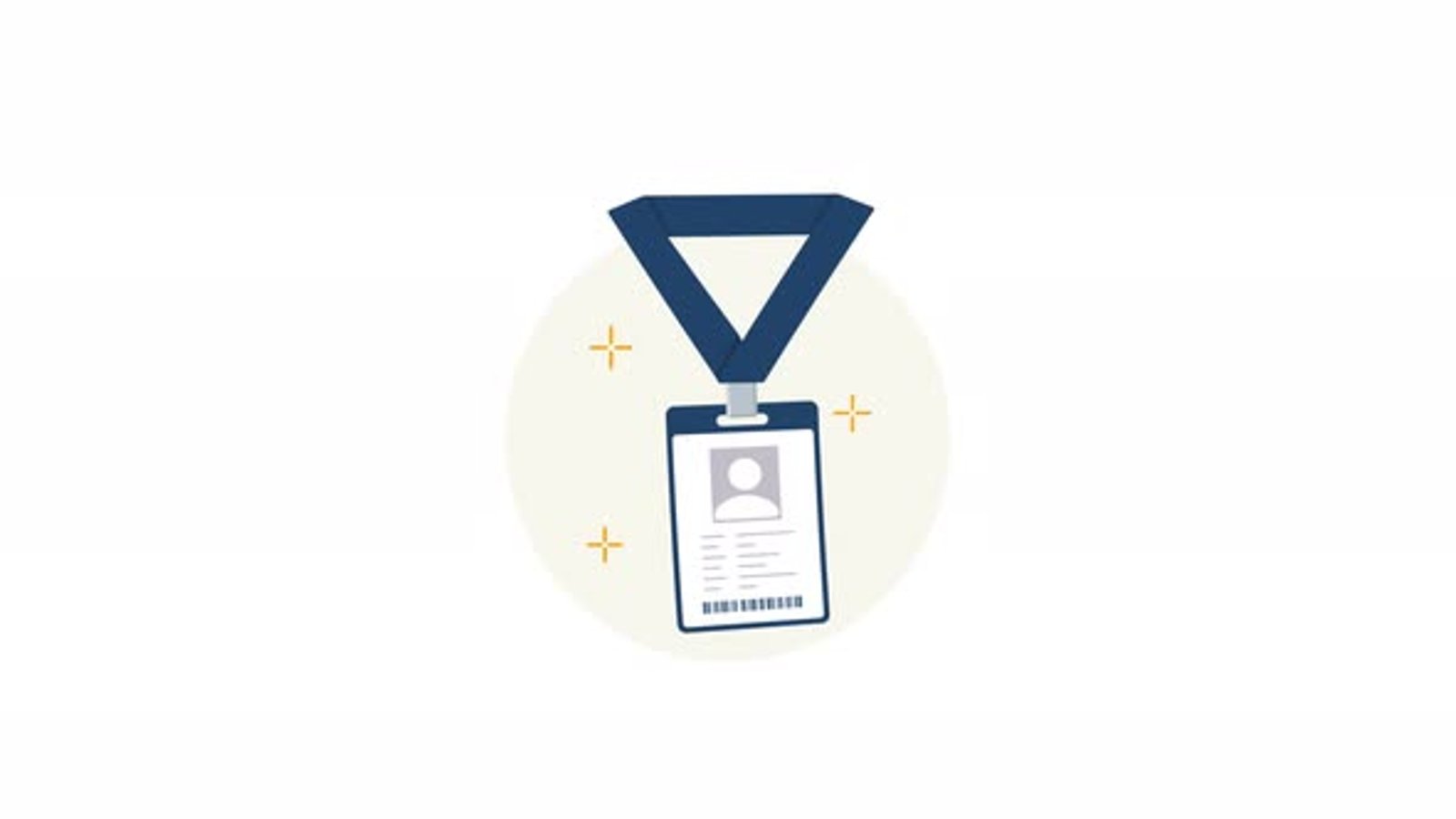 Animated Corporate Identification Badge with Lanyard, Backgrounds ...
