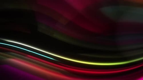 Dynamic Abstract Flowing Neon Light Waves Background
