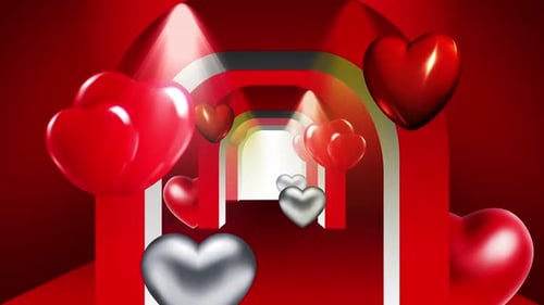 Minimal Heart Tunnel Loop Background
