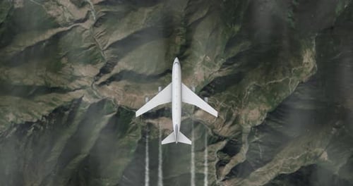 Airplane Over Alps