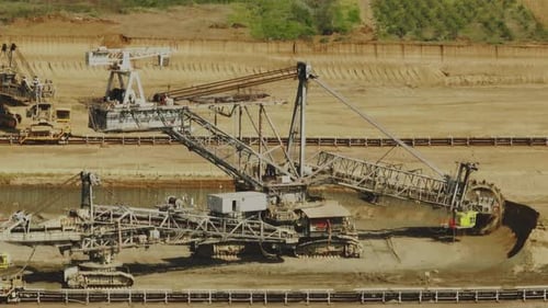 Bucket-wheel excavator mining for coal
