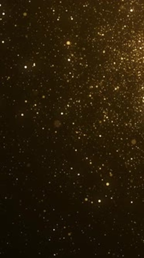Vertical Golden Glitter Particles Falling Seamless Loop