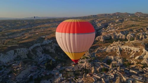 In This Aerial Video the Skies Above Cappadocia Turkey Come Alive with a Kaleidoscope of Hot Air