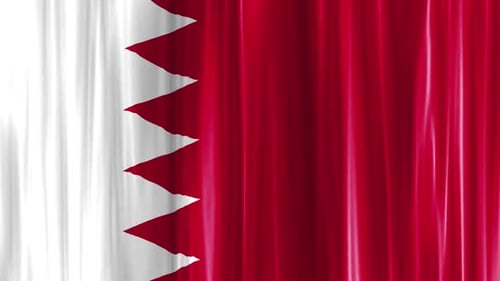 Bahrain Flag Curtain Wave