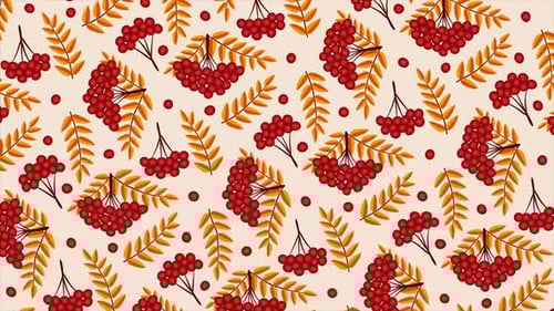 Rowan background on a seamless loop