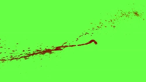 Carnage Collection: Chroma keying effect of a blood stream splashing on the screen shot at 60fps