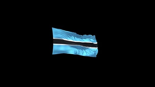 Waving 3D Botswana Flag Loop Animation