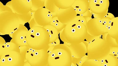 Minimalist Yellow Faces Animation Background Transition