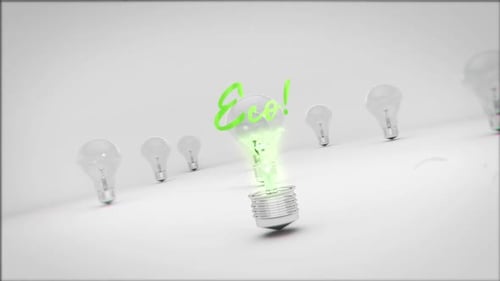 Exploding Light Bulbs that opens Green ECO message!