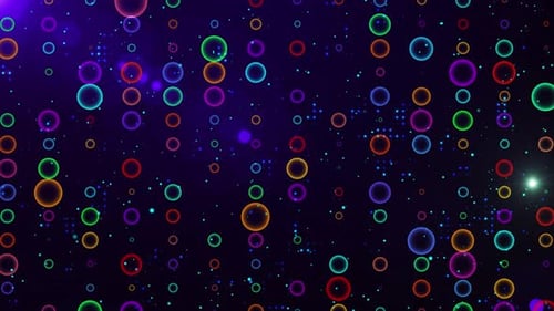 Colorful Rainbow Bubble Drift Abstract Motion Background Loop