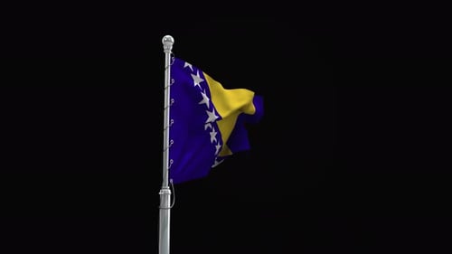 Bosnia And Herzegovina Flag Animation Cloth
