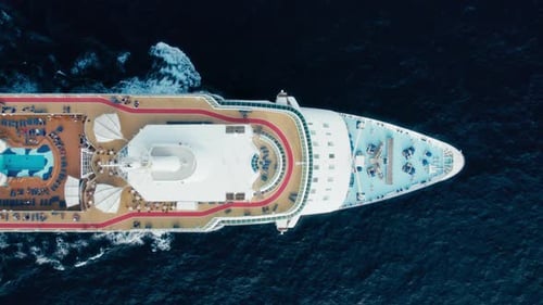 Big Passenger Cruise Ship in Sea