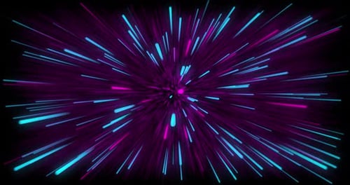 Abstract Neon Light Speed Burst Background